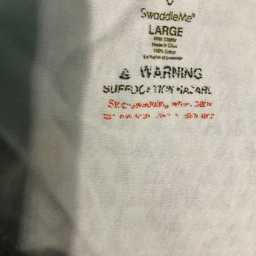 Swaddlme sleep sack size large.  K21 - Picture 3 of 5